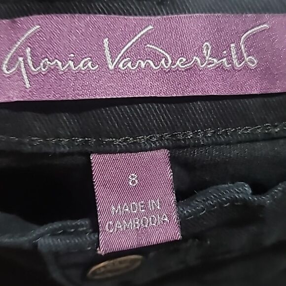 Gloria Vanderbilt Amanda Women's Black StraightLeg Jeans Size 8 - Picture 6 of 7